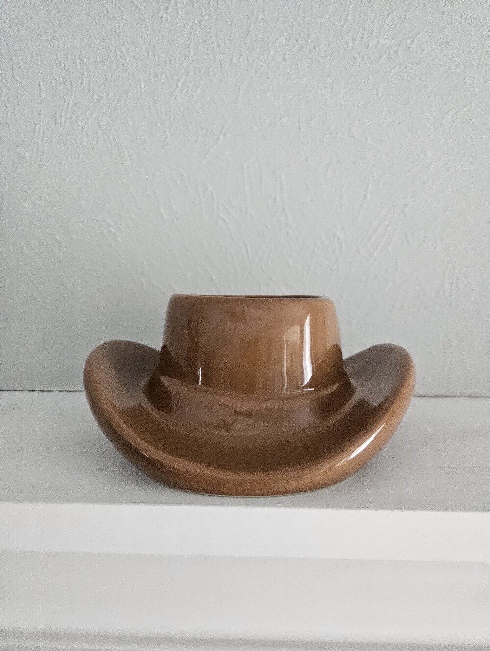 NWOT Cowboy Hat Ceramic Planter/Decorative Trinket Jar